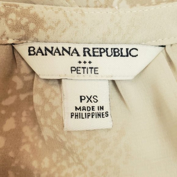 NWOT Petite Banana Republic Factory Sheer Snakeskin Ruffle Front Blouse XS - Picture 9 of 12